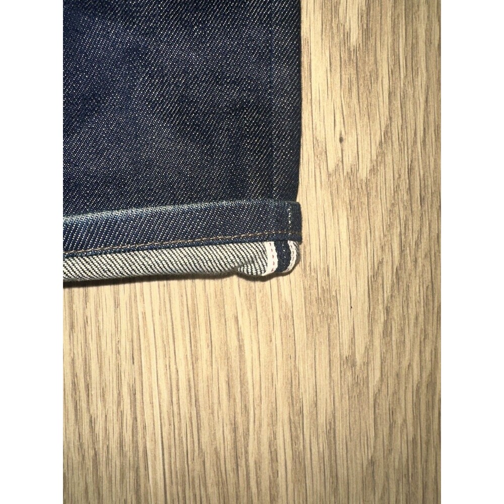 Uniqlo Slim Straight Stretch Selvedge Jeans Dark Wash 436848 36x27 - Picture 4 of 10